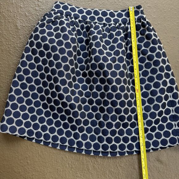 Kate Spade Bubble Skirt Sz 4 Navy Blue & White Lace Lined The Rules With Pockets - Picture 3 of 16